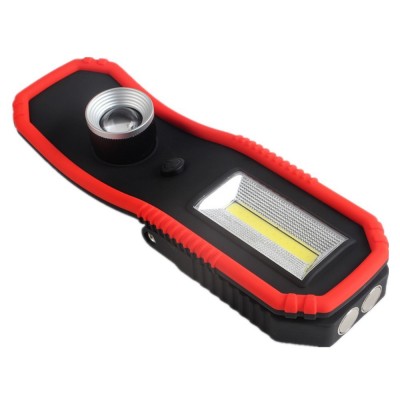 Lampa De Lucru , LED COB + LED XPE  , Acumulator Integrat , Clema Prindere , Magnet Pentru Fixare , Rosu