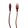 Cablu Alimentare Si Date MicroUSB , Panzat , Fast Charge , Pentru Telefoane,Tablete si Gadget-uri Smart , Ultra Quality , Rosu