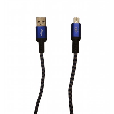 Cablu Alimentare Si Date MicroUSB,Panzat , Fast Charge , Pentru Telefoane,Tablete si Gadget-uri Smart,Ultra Quality,Albastru