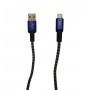 Cablu Alimentare Si Date MicroUSB,Panzat , Fast Charge , Pentru Telefoane,Tablete si Gadget-uri Smart,Ultra Quality,Albastru