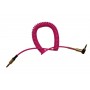 Cablu Audio Auxiliar,Jack-Jack 3.5 mm 90 Grade,High Quality,Conectori Rezistenti, Arc,Lungime Maxima 180 cm,Roz