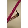 Cablu Audio Auxiliar,Jack-Jack 3.5 mm 90 Grade,High Quality,Conectori Rezistenti, Arc,Lungime Maxima 180 cm,Roz