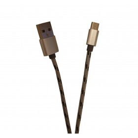 Cablu Universal De Date Si Incarcare MicroUSB , Panzat , Pentru Telefoane,Tablete Si Alte Dispozitive , Argintiu