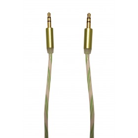 Cablu Audio Auxiliar Jack-Jack 3.5 mm , High Quality , Conectori Auriti , Verde