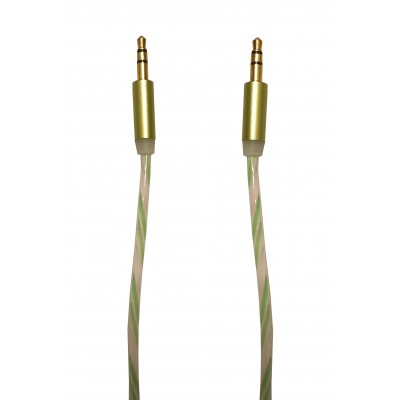 Cablu Audio Auxiliar Jack-Jack 3.5 mm , High Quality , Conectori Auriti , Verde