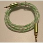 Cablu Audio Auxiliar Jack-Jack 3.5 mm , High Quality , Conectori Auriti , Verde