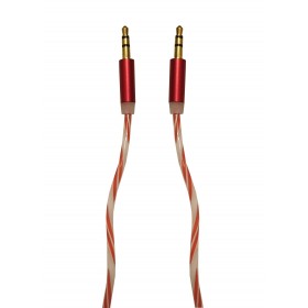 Cablu Audio Auxiliar Jack-Jack 3.5 mm , High Quality , Conectori Auriti , Rosu