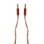 Cablu Audio Auxiliar Jack-Jack 3.5 mm , High Quality , Conectori Auriti , Rosu