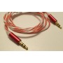 Cablu Audio Auxiliar Jack-Jack 3.5 mm , High Quality , Conectori Auriti , Rosu