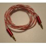 Cablu Audio Auxiliar Jack-Jack 3.5 mm , High Quality , Conectori Auriti , Rosu