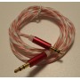 Cablu Audio Auxiliar Jack-Jack 3.5 mm , High Quality , Conectori Auriti , Portocaliu