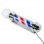 Reclama Led Tip Cilindru Rotativ , 1500 Lumeni , American Style - Red & Blue , Ultra Quality , Multicolor