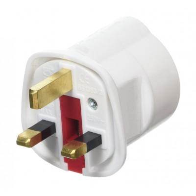 Adaptor priza EU UK cu siguranta inclusa Premium Quality alb