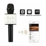 Microfon party , 2 difuzoare , bluetooth , cititor stick , card , karaoke style , negru