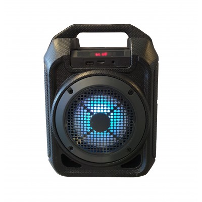 Boxa Portabila Cu Bluetooth , Lumini LED , Cititor USB , Card , Negru
