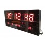 Ceas De Birou Cu LED Rosu , Super Design, Afisare Temperatura , Data , Alarma , Negru