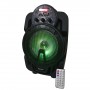 Boxa portabila Lige cu Bluetooth, 6.5inch, AUX-in, Radio FM, Cititor USB, Card TF, Lumini LED DJ, Telecomanda, Negru