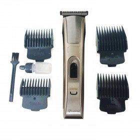 Aparat de tuns ProGemei, Fara fir, Lame Otel, Par umed sau uscat, Auriu