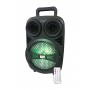 Boxa portabila Lige cu Bluetooth, AUX-in, Radio FM, Cititor USB, Card TF, Lumini LED DJ, Telecomanda, Negru