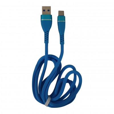 Cablu de incarcare si date, USB Tip-C, 1m, 5A, USB 3.0, Albastru
