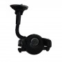 Suport telefon universal, Prindere pe ventuza, 20 cm lungime, rotire 360gr, Negru
