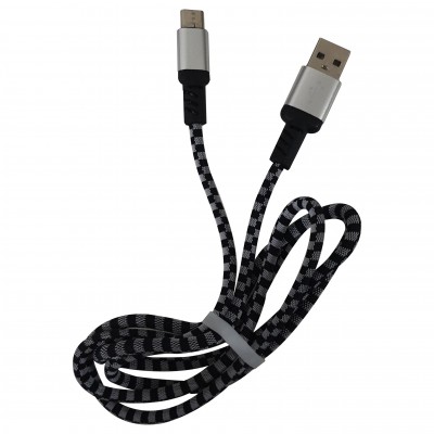 Cablu de incarcare si date, MicroUSB, Fast Charge, Negru/Gri