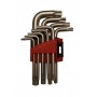 Set chei Imbus Torx , 9 piese , T-15-T55 , Argintiu