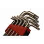 Set chei Imbus Torx , 9 piese , T-15-T55 , Argintiu