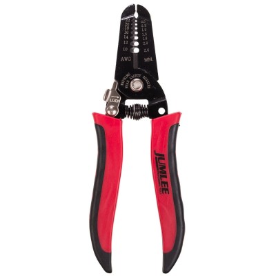 Cleste dezizolat cablu , 180 mm , manere din cauciuc moale, rosu