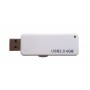Stick memorie USB , Capacitate 4 GB , USB 2.0 , Alb