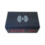 Ceas Birou , Afisaj LED , Incarcare Wireless , Bluetooth , Doua Difuzoare , Lemn Negru
