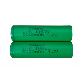 2 Acumulatori 18650 Li-ion , 4.2 V , 5000 mAh