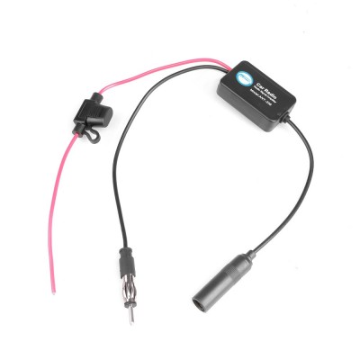 Amplificator de semnal antena radio FM elSales ELS-ANT-208, universal, negru