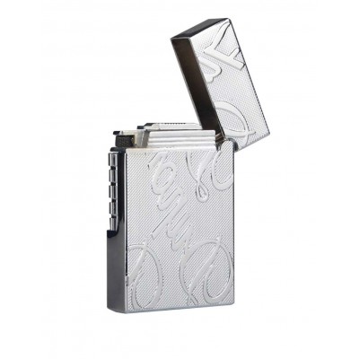 Bricheta metalica elSales ELS-ZHGS, slim, reincarcabila cu gaz, argintiu