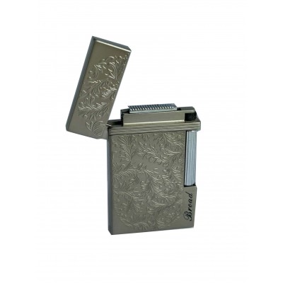 Bricheta deluxe metalica elSales ELS-DCUS, reincarcabila cu gaz, slim, argintiu