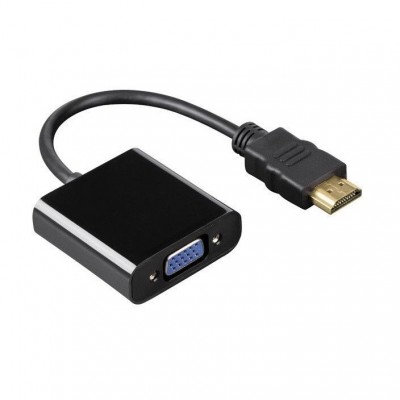 Adaptor, convertor semnal HDMI tata la VGA mama elSales ELS-HVGA, fara sunet, negru
