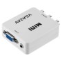 Mini convertor VGA la AV(RCA) elSales ELS-VRCA, video si audio stereo, alb