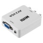 Mini convertor AV(RCA) la VGA elSales ELS-AVGA, video si audio stereo, alb