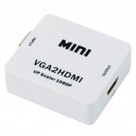 Mini convertor VGA la HDMI elSales ELS-VHDMI, video si audio stereo, alb