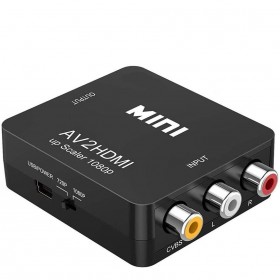 Mini convertor AV(RCA) la HDMI elSales ELS-AHDMI, video si audio stereo, negru