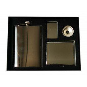 Set elSales cu bricheta, pentru barbati, cutie, argintiu