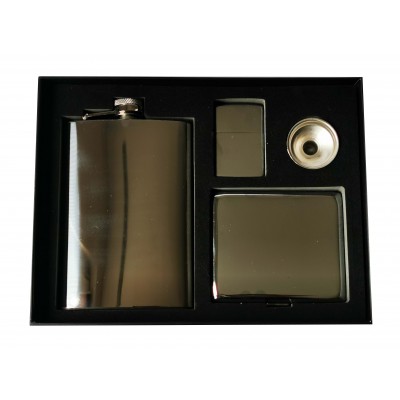 Set elSales cu bricheta, pentru barbati, cutie, argintiu