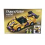 Set de constructie masina transformer elSales ELS-10099, tip LEGO, supercar motorsport, 417 piese, galben