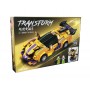 Set de constructie masina transformer elSales ELS-10099, tip LEGO, supercar motorsport, 417 piese, galben