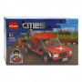 Set de constructie masina elSales ELS-65026, tip LEGO, AA cities, 123 piese, rosu