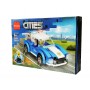 Set de constructie masina elSales ELS-65026, tip LEGO, AA cities, 124 piese, albastru