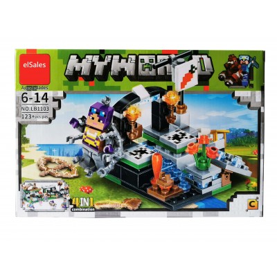 Set de constructie elSales ELS-LB1103C, tip LEGO, 123 piese, multicolor