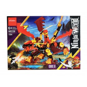 Set de constructie elSales ELS-98226003, tip LEGO, Ninja World, 184 piese, multicolor