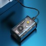 Baterie externa portabila Dudao, 10000 mAh, 22,5 W, port USB & USB Type-C, afisaj LED, dimensiuni reduse, transparent