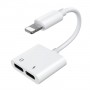 Adaptor Joyroom splitter audio, compatibil Apple, iesire audio si incarcare, alb